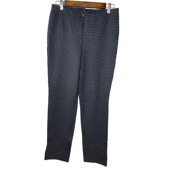 J. Jill slacks pants trousers women's medium (see notes) gray checked on black - Picture 1 of 15
